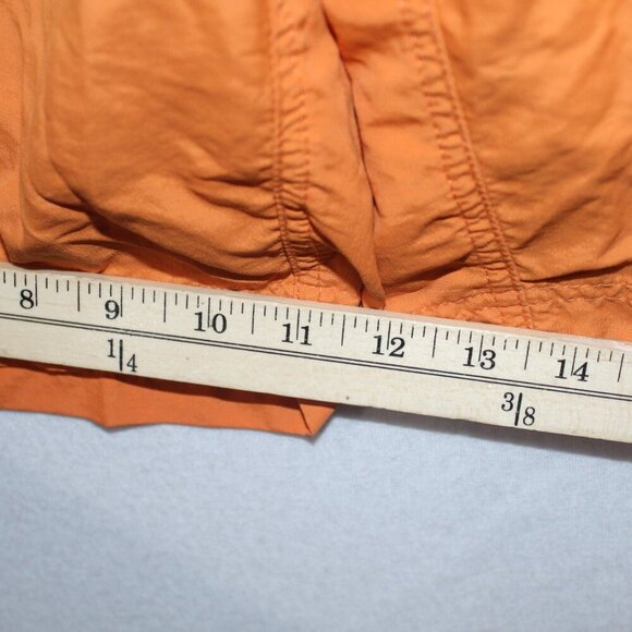 L.L. Bean Men Orange Cargo Board Shorts Summer Beach Vintage Size Large - Picture 3 of 9